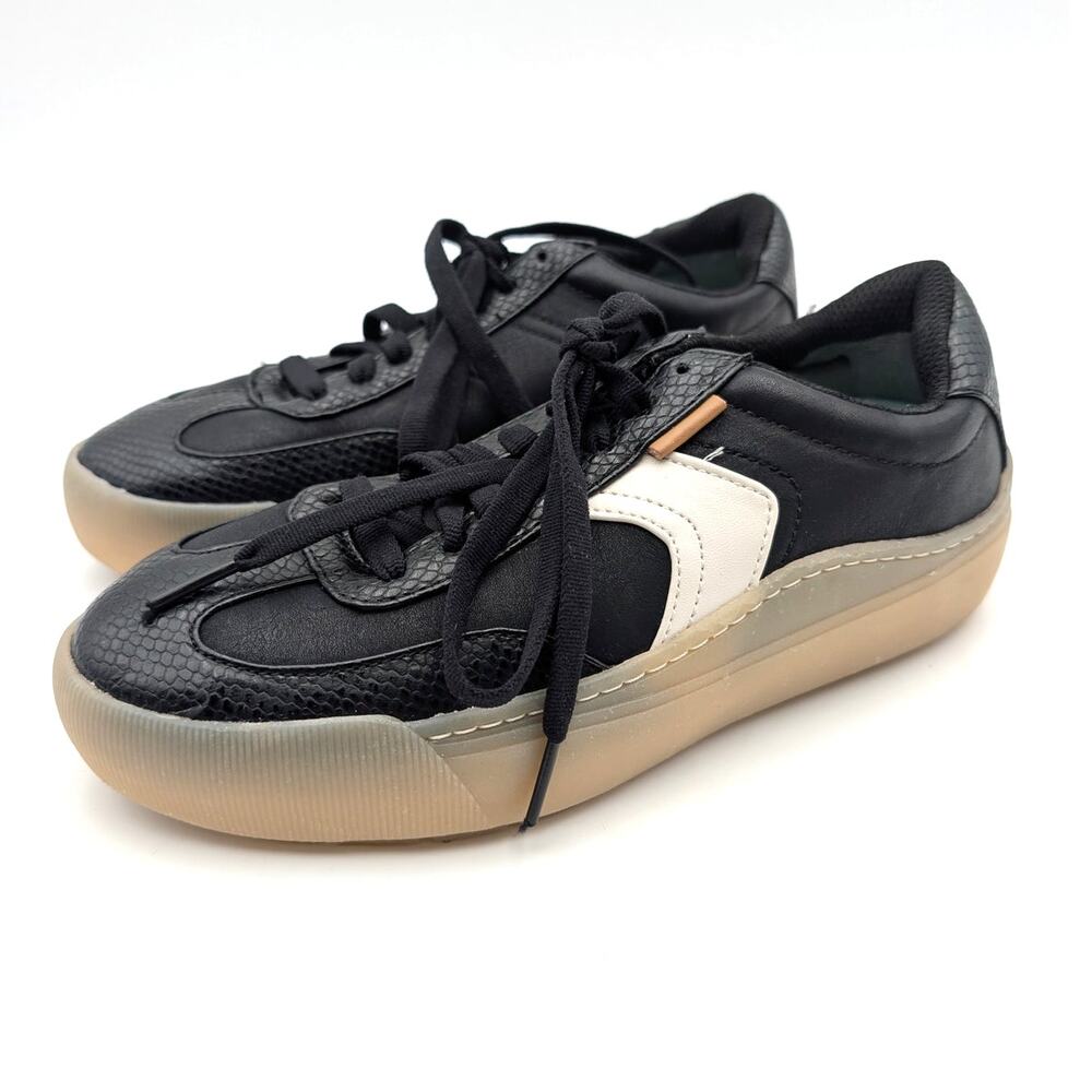 Dr. Scholl's Time Off Win Platform Sneakers Women's Black Size US7M EU37